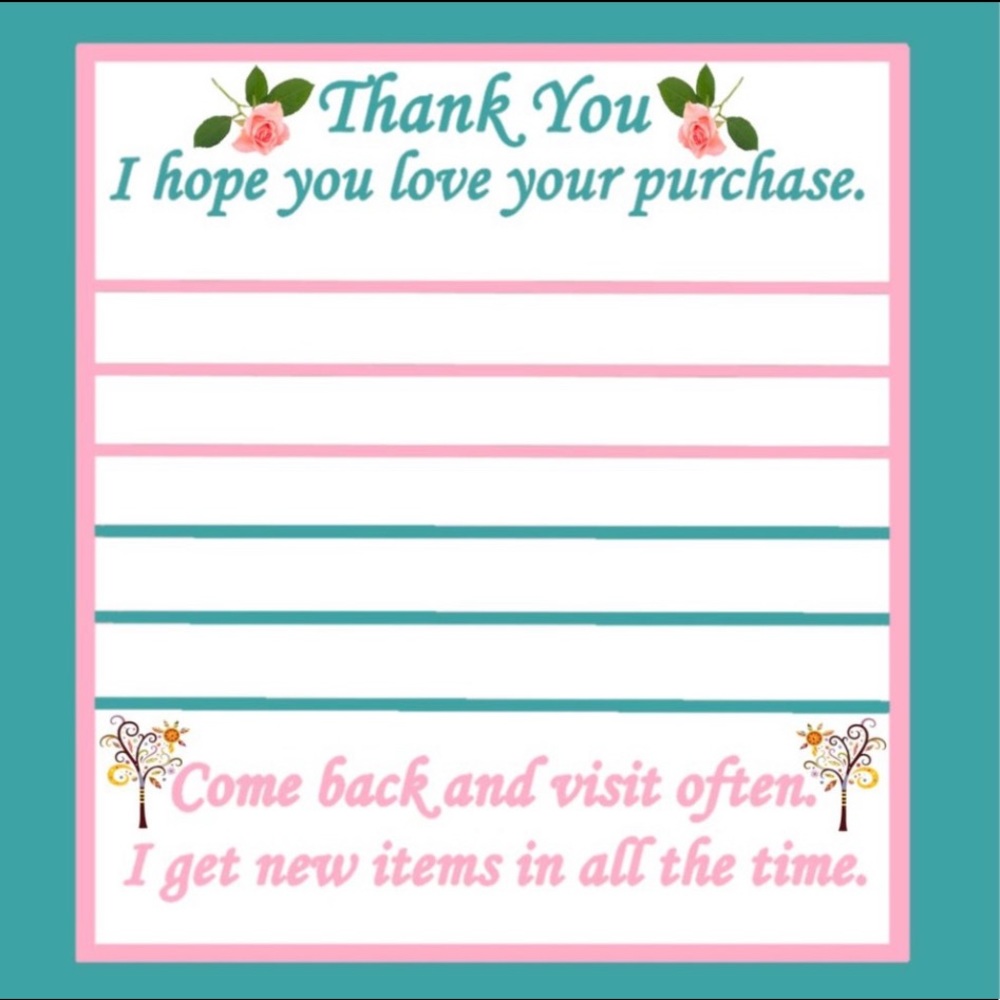 25 3x3 Thank You / Appreciation Card ADD ON DEAL PRICE IS FIRM - Picture 3 of 4
